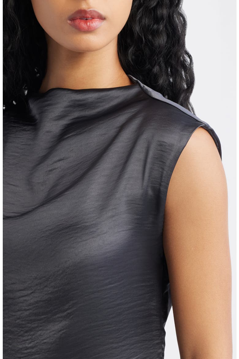 Sori Metallic Draped Minidress, Alternate, color, GREY