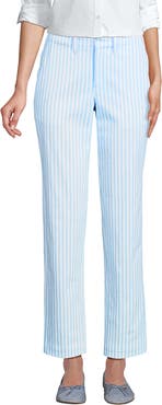 Lands' End Mid Rise Classic Straight Leg Chino Ankle Pants