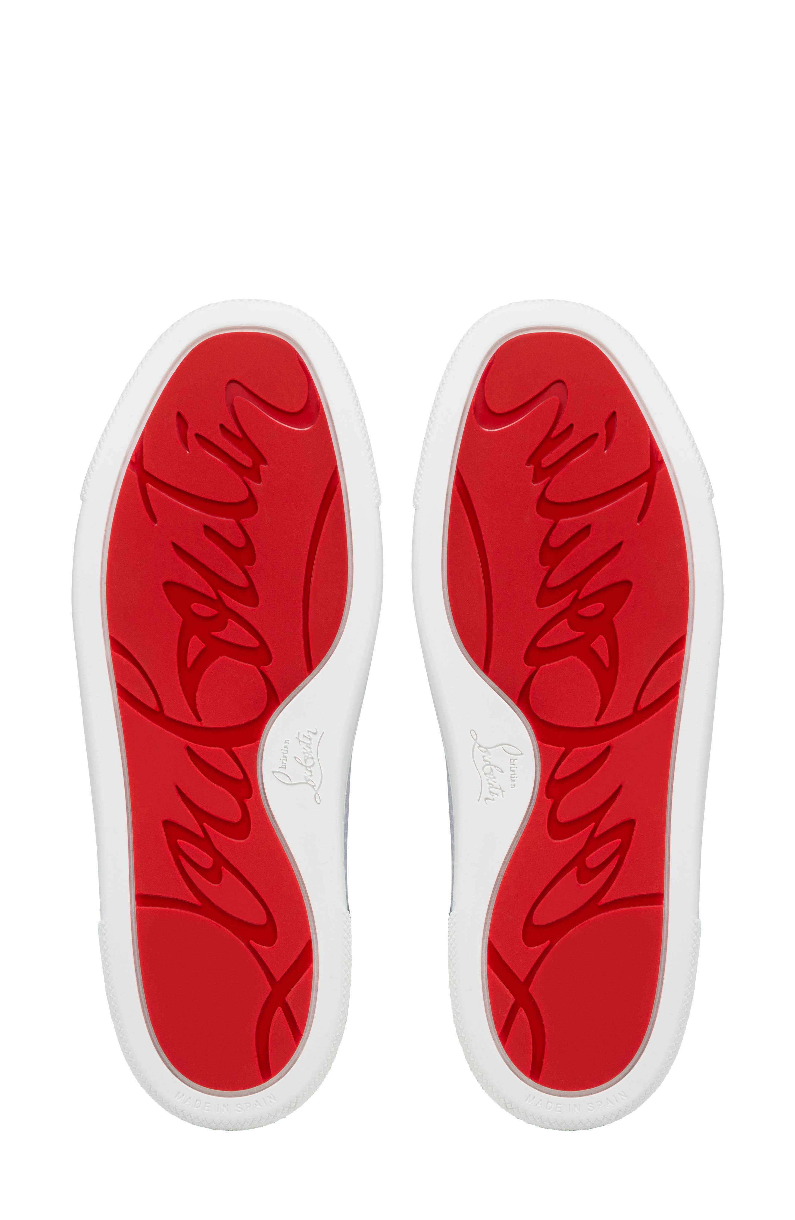 Christian Louboutin Kids' Funnytopi Mixed Media High Top Sneaker, Alternate, color, 