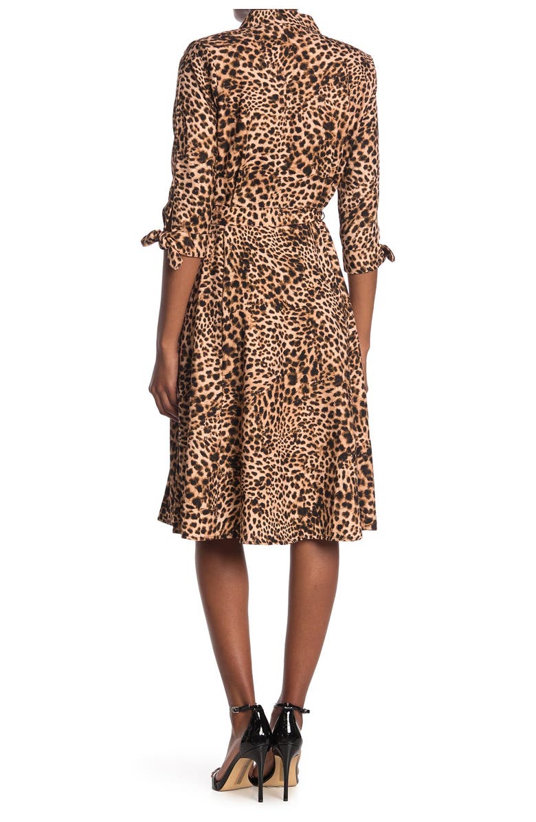 Calvin Klein Animal Print Shirtdress, Alternate, color, 