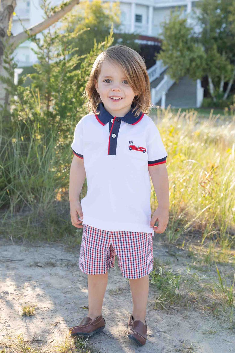 Plaid Seersucker Short, Alternate, color, Nvy/White/Red