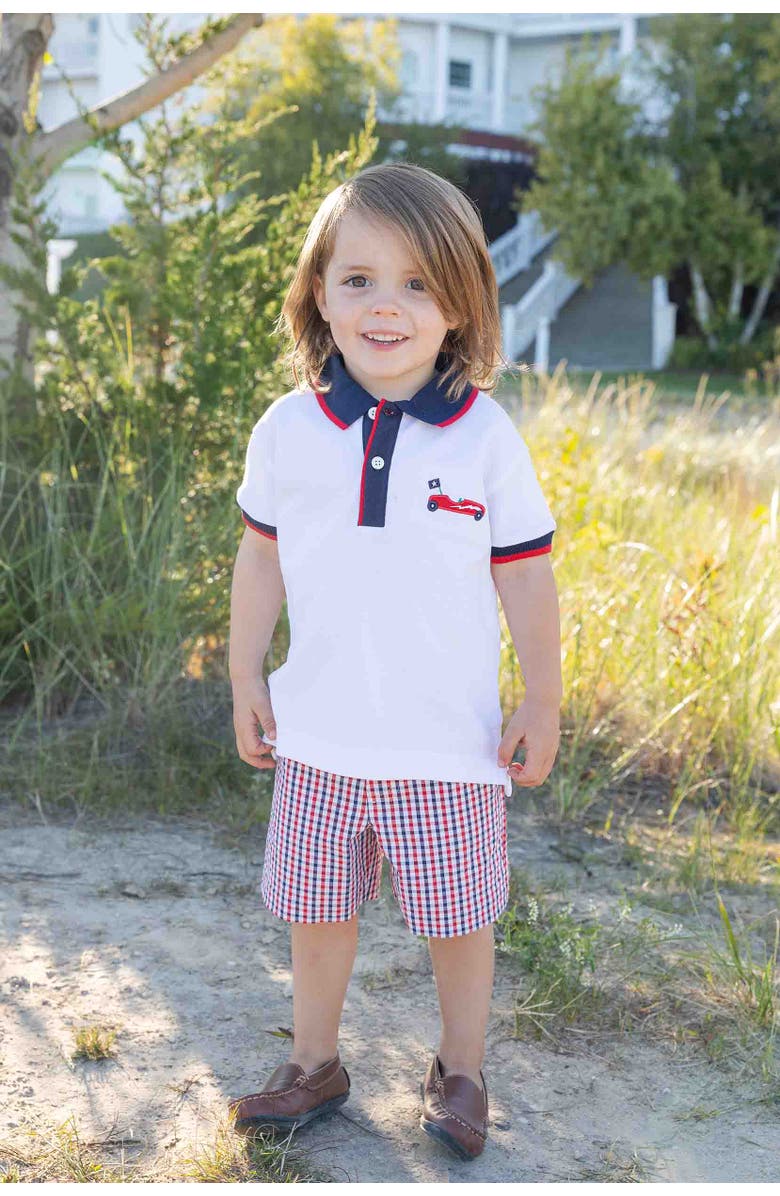 Florence Eiseman Plaid Seersucker Short, Alternate, color, Nvy/White/Red