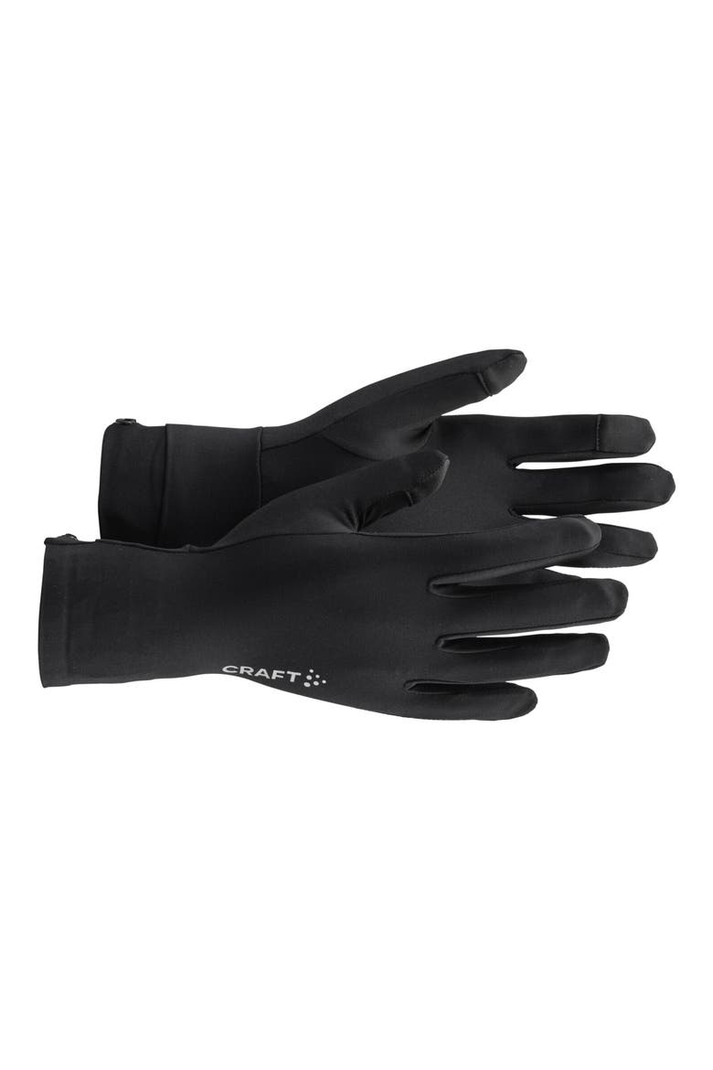 Essence Tech Running Gloves, Main, color, BLACK