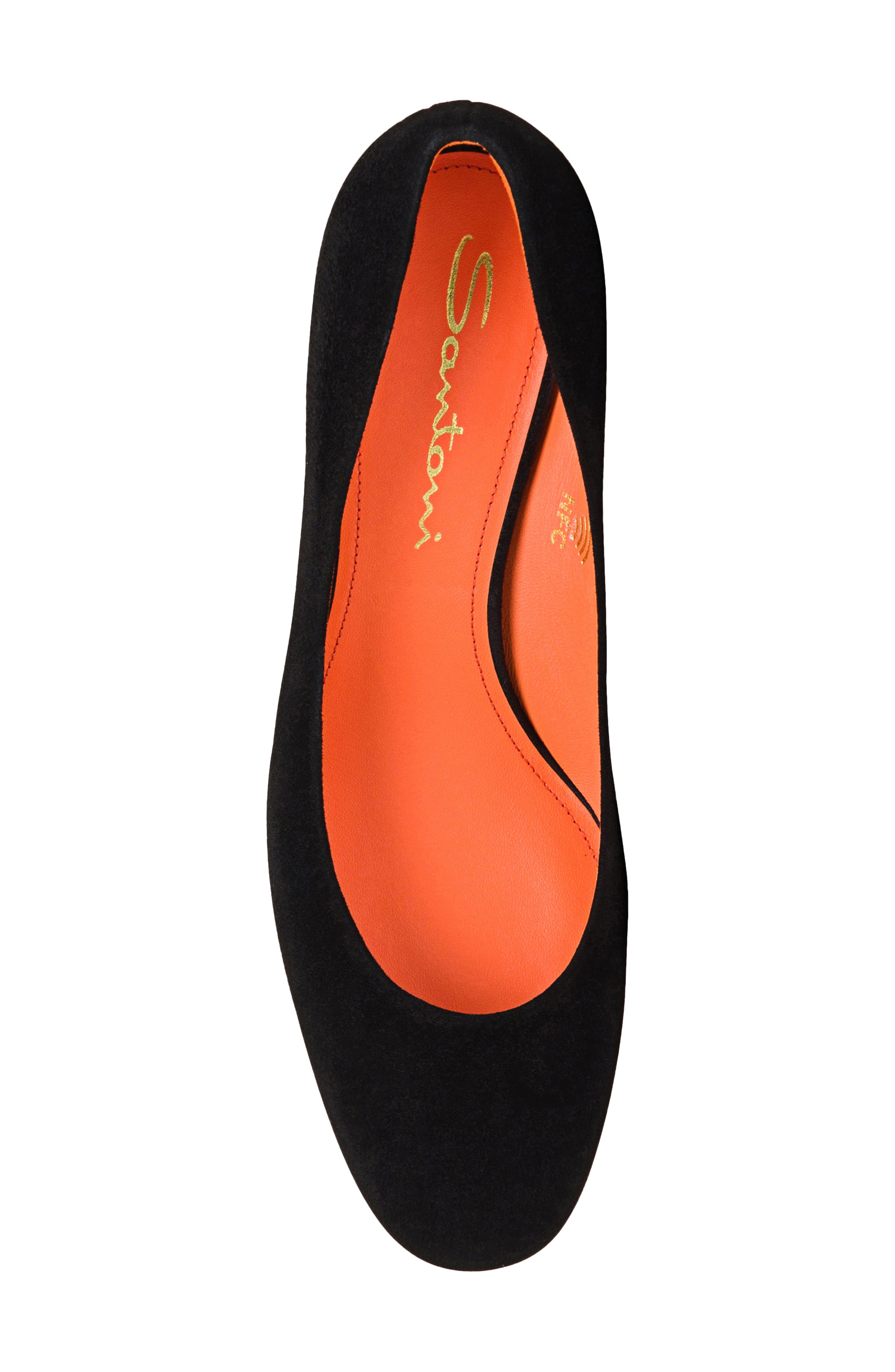 Women's suede low-heel pump, Alternate, color, BLACK-N01