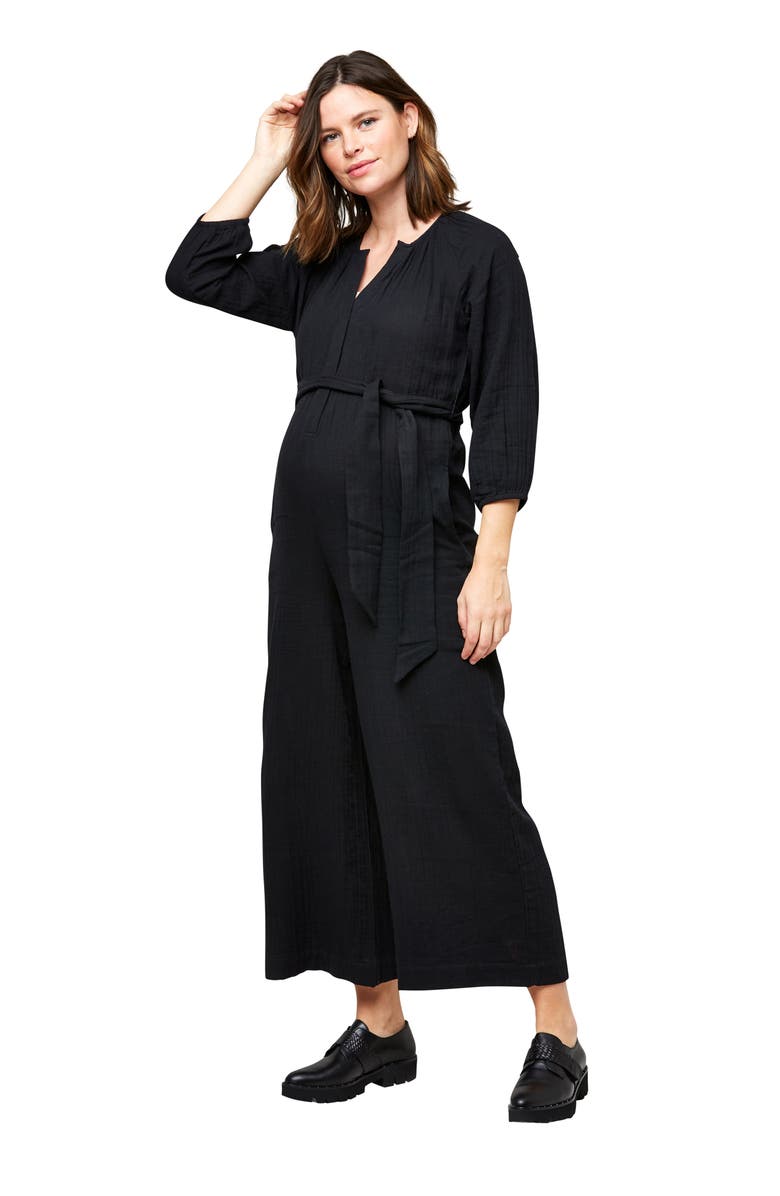 Nom Maternity Alma Maternity/Nursing Jumpsuit, Alternate, color, 