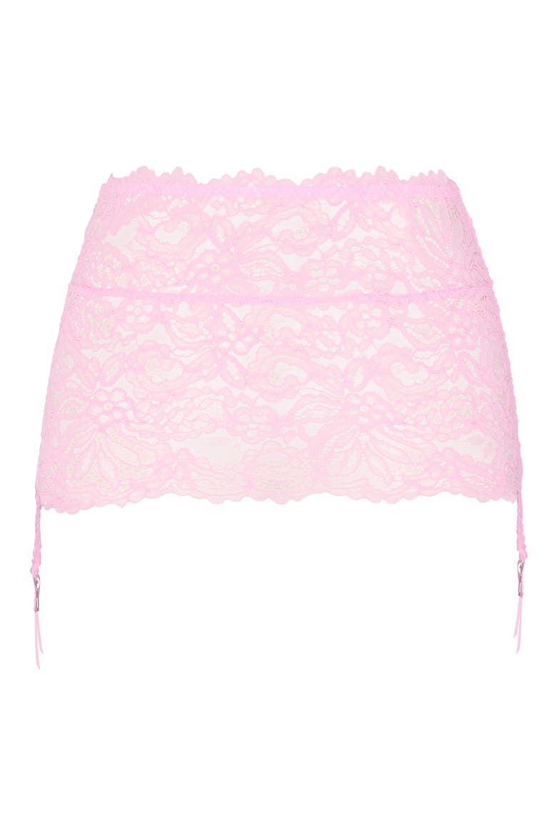 Romantic Corded Lace Garter Skirt, Alternate, color, PERKY PINK
