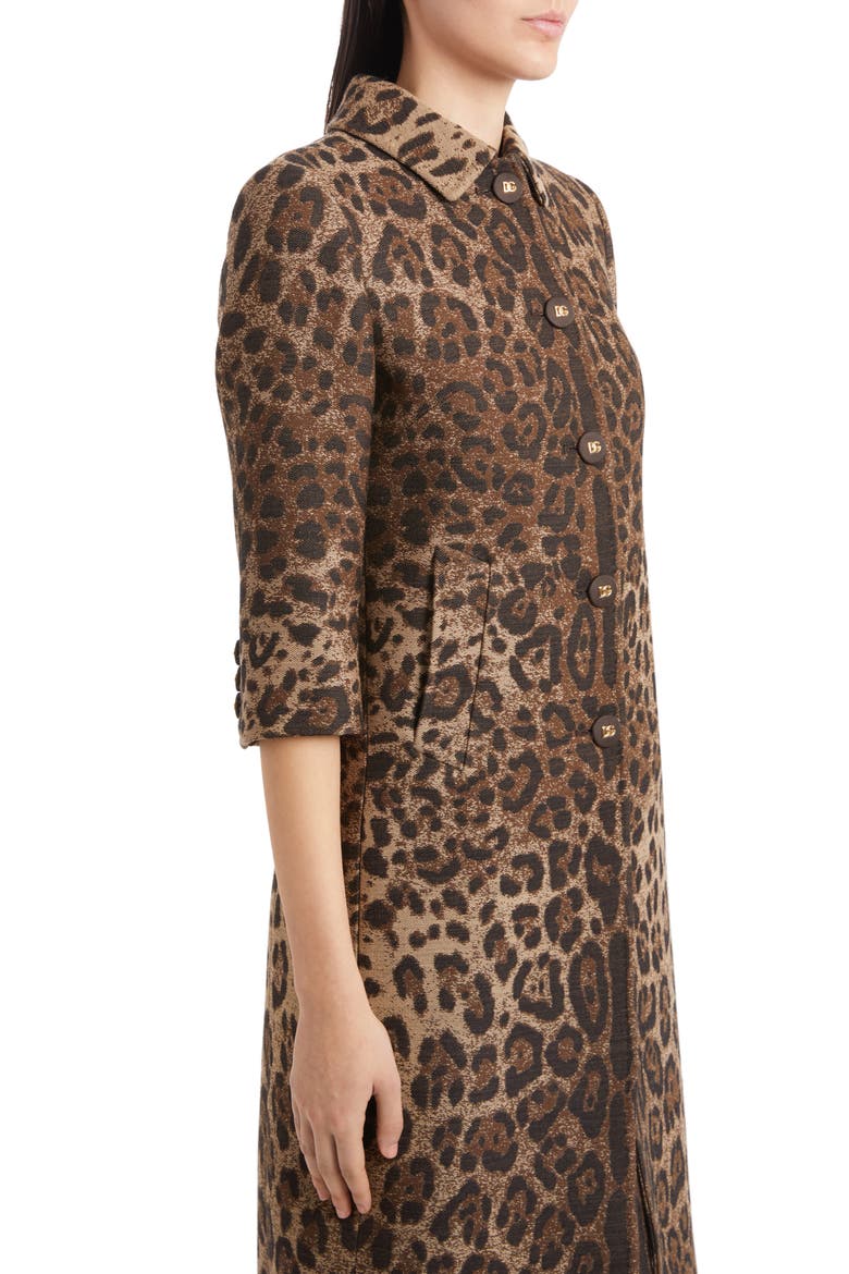 Dégradé Leopard Print Jacquard Jacket, Alternate, color, PRINT LEO
