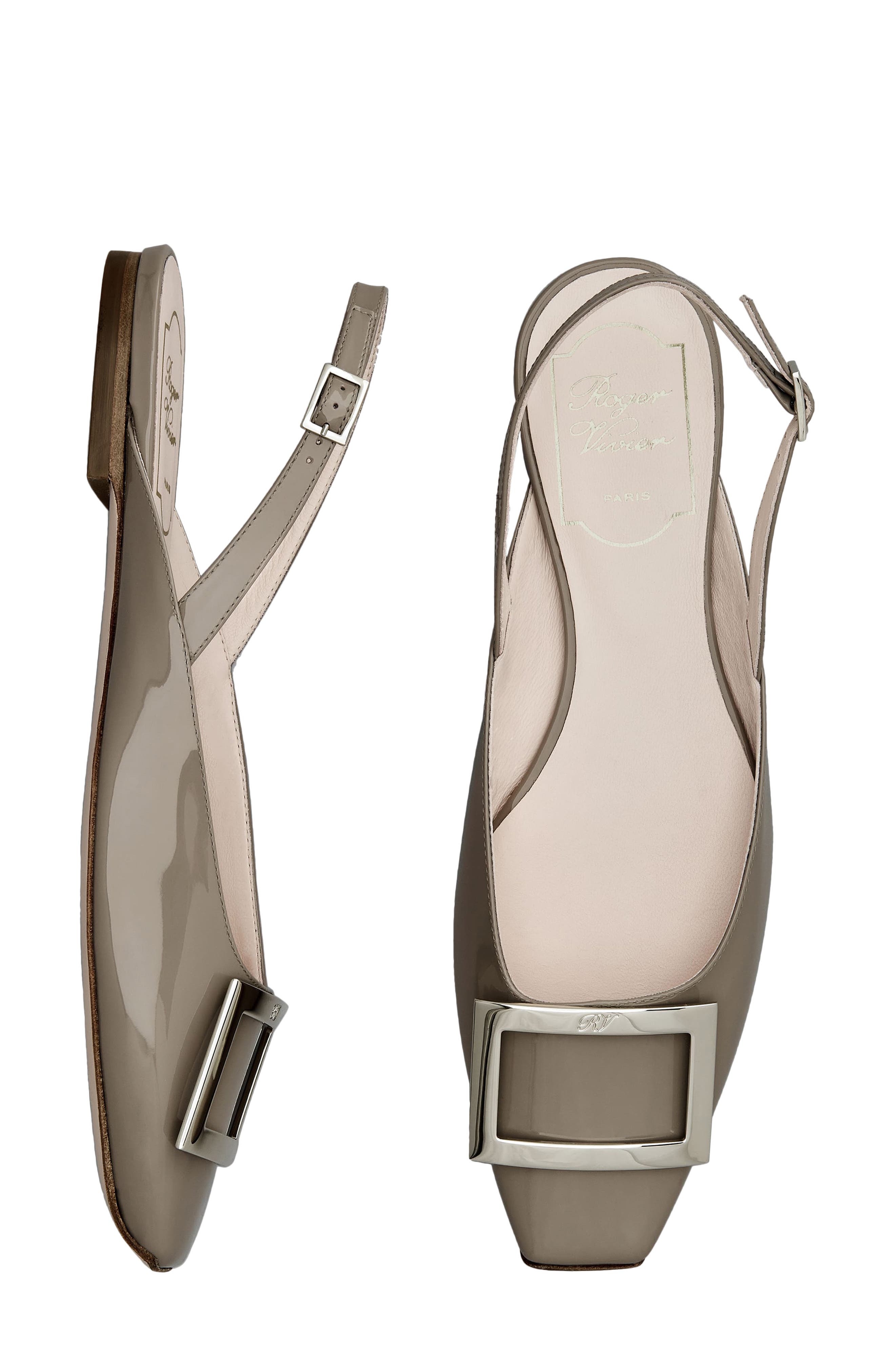 Roger Vivier Trompette Slingback Ballerina Flat, Alternate, color, 