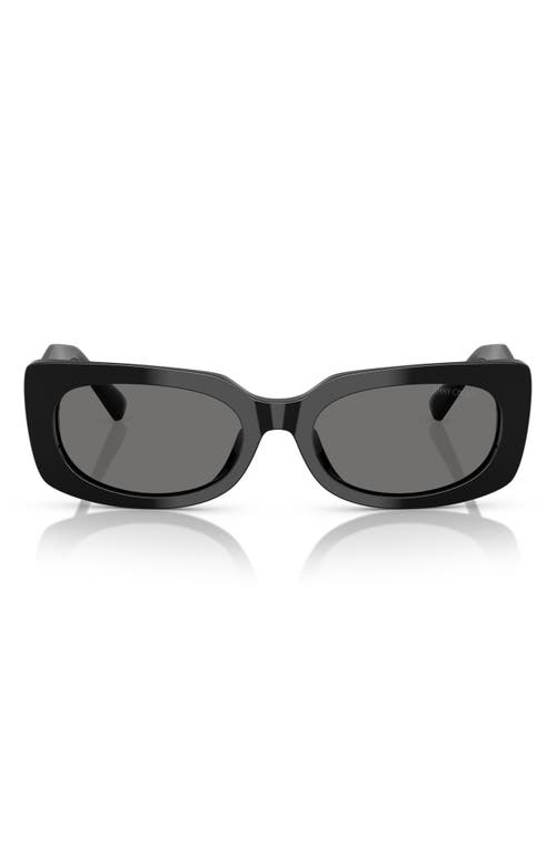 Jimmy Choo 54mm Polarized Pillow Sunglasses In Black