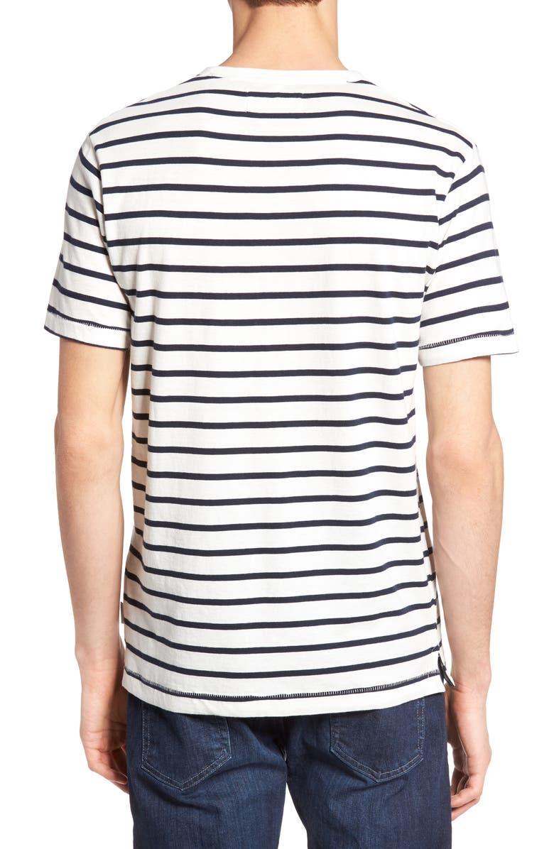 French Connection Stripe Henley Top, Alternate, color, 
