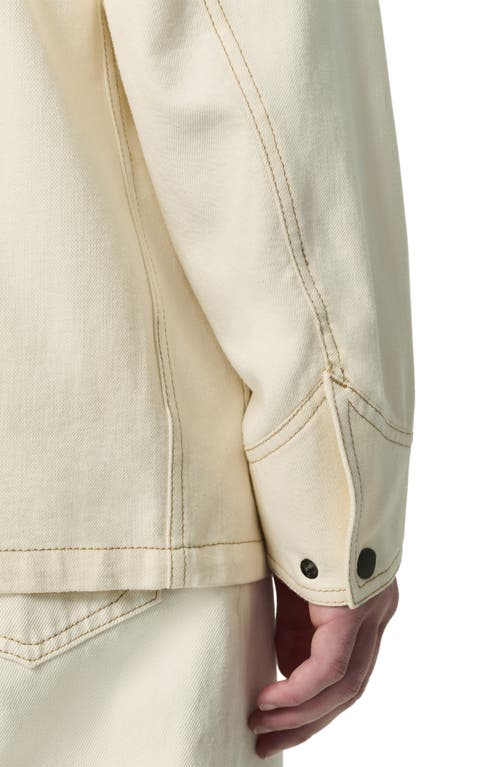 Rag & Bone Graham Regular Fit Chore Denim Jacket In Ecru