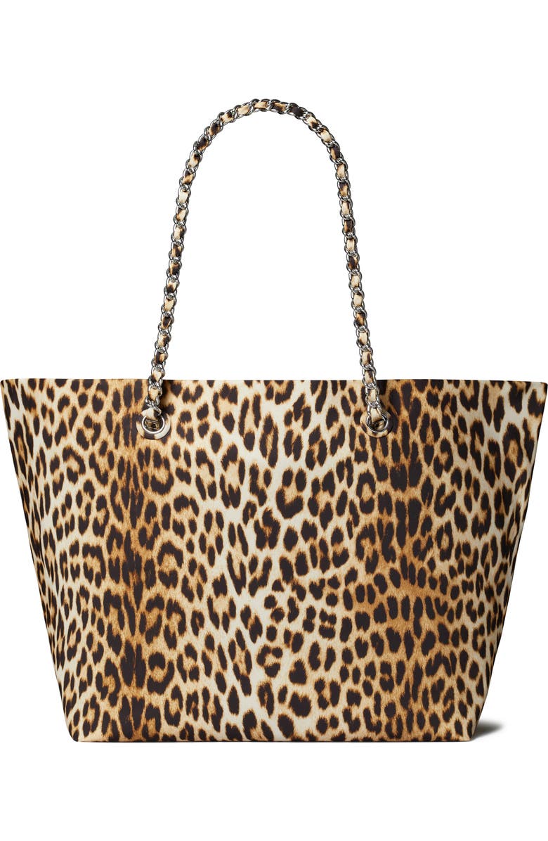 Tory Burch Ella Leopard Print Tote, Alternate, color,