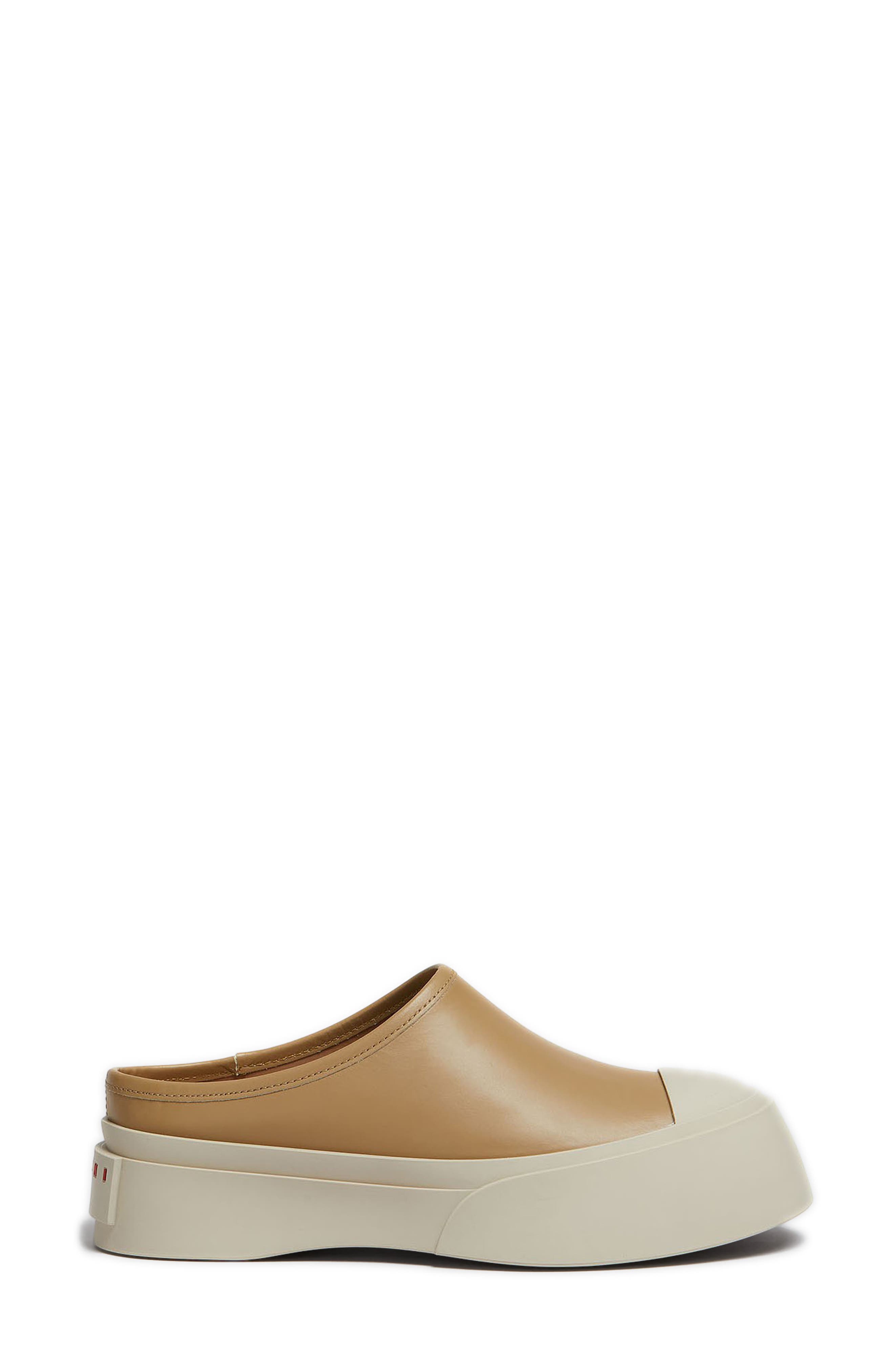 Marni Pablo Leather Mule Sneaker, Alternate, color, Cream