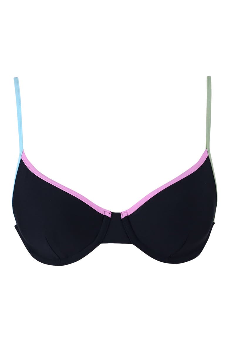 Swim Systems Addie Underwire Bikini Swimsuit Top, Alternate, color, Black