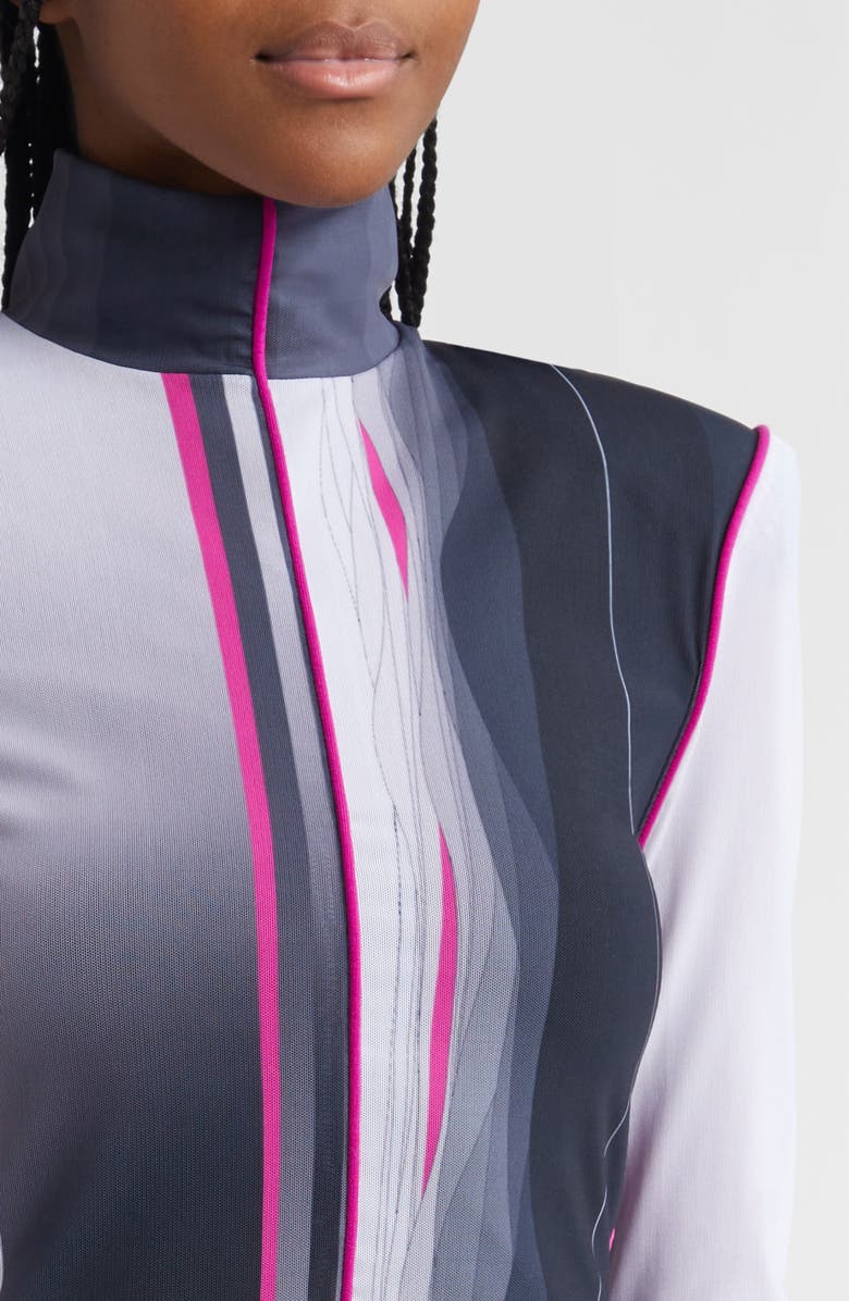 ISRAELLA KOBLA Celeste Stripe Turtleneck Top, Alternate, color, Print