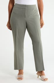 KASPER Ava Stretch Crepe Straight Leg Pants