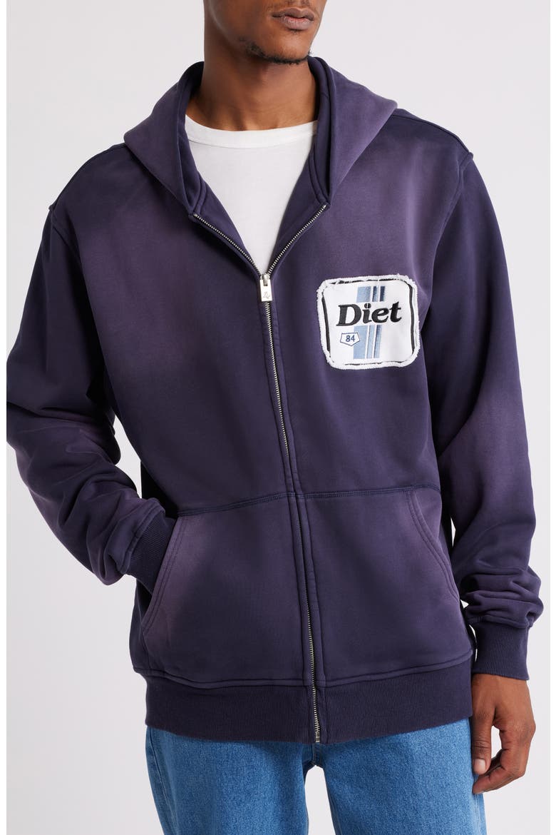 Rig Logo Patch Cotton French Terry Zip Hoodie, Alternate, color, VINTAGE NAVY