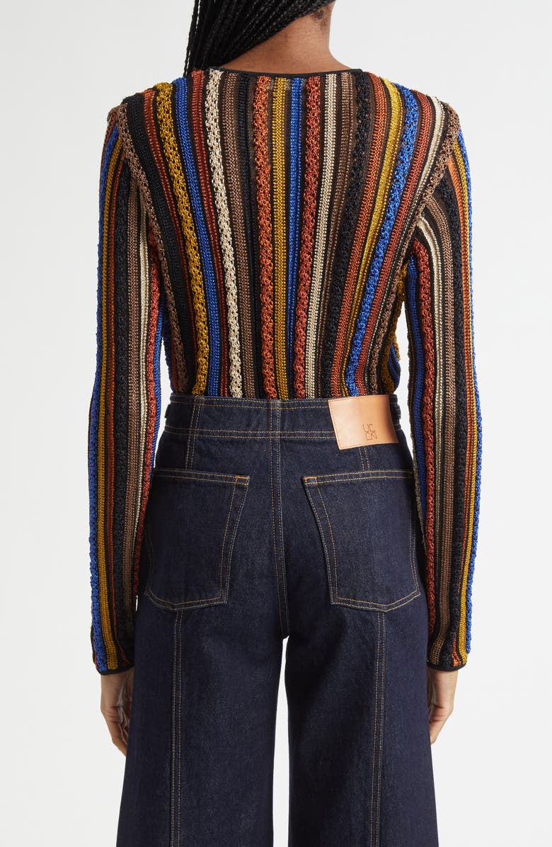 Ulla Johnson Ardith Long Sleeve Knit Top, Alternate, color, Zoisite