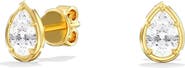 Everlee Gold Frame Pear Lab Diamond Studs in 14K Gold