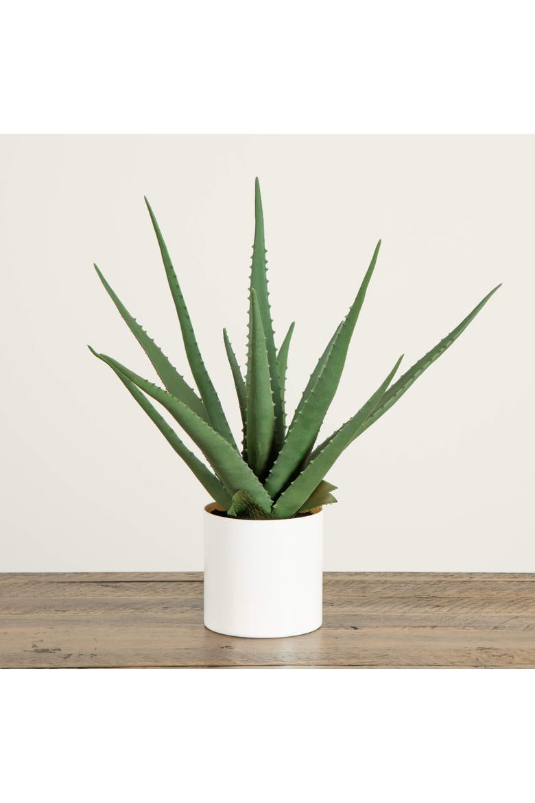 17.5-in Artificial Agave Plant, Alternate, color, Green