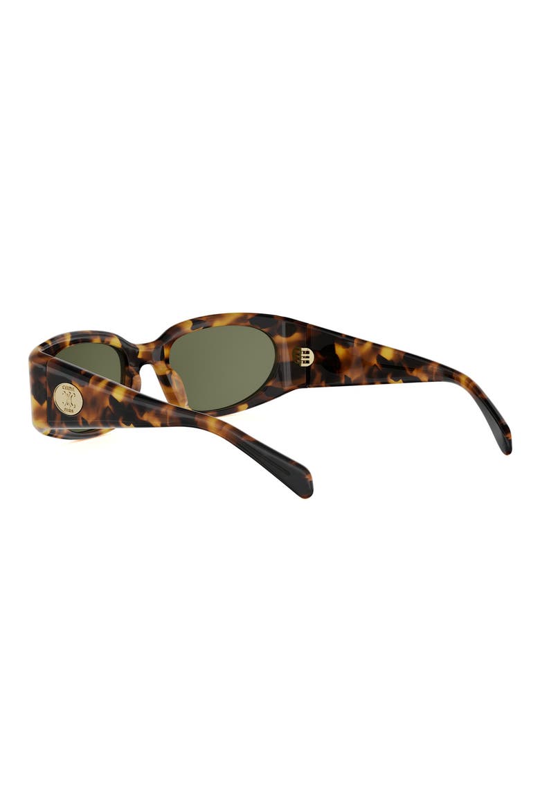 Journey 57mm Geometric Sunglasses, Alternate, color, BLONDE HAVANA / GREEN