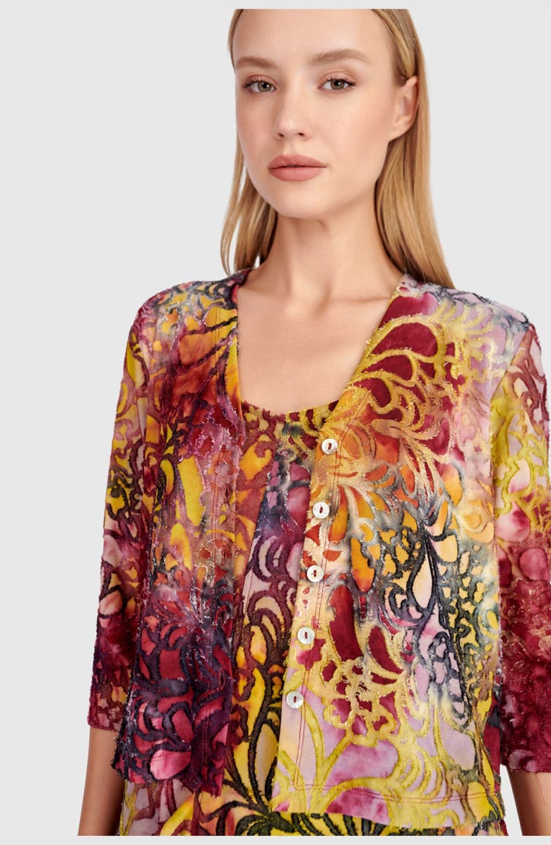 Alembika Kaleidoscope Cropped Cardigan, Main, color, Mix