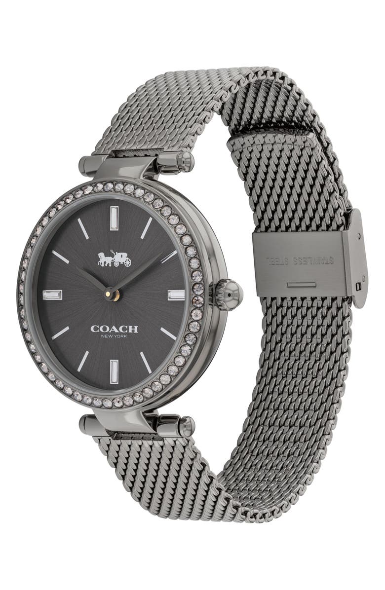 COACH Park Mesh Strap Watch, 34mm, Alternate, color, Grey