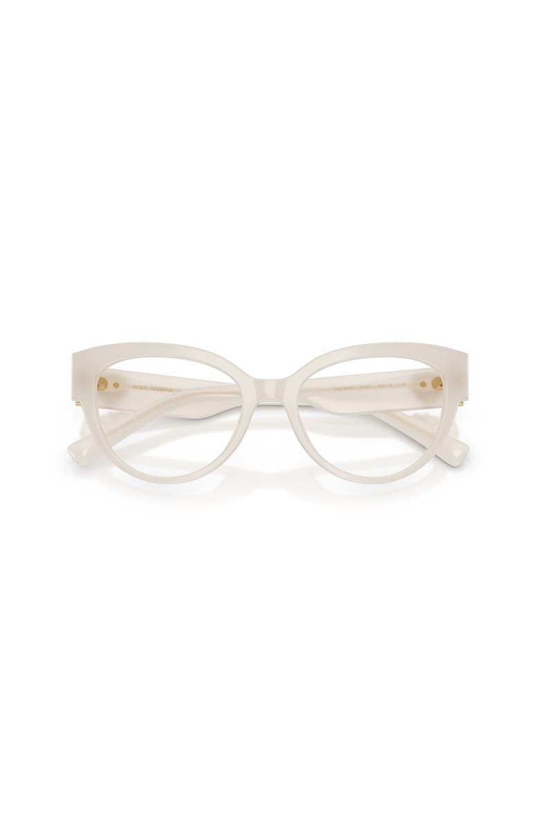 Dolce&Gabbana 52mm Cat Eye optical glasses, Alternate, color, White