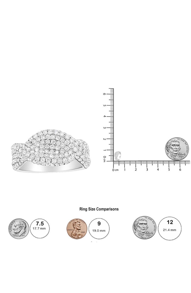 Haus of Brilliance 18K White Gold Cluster 2 1/4 Cttw Diamond Fashion Ring, Alternate, color, White