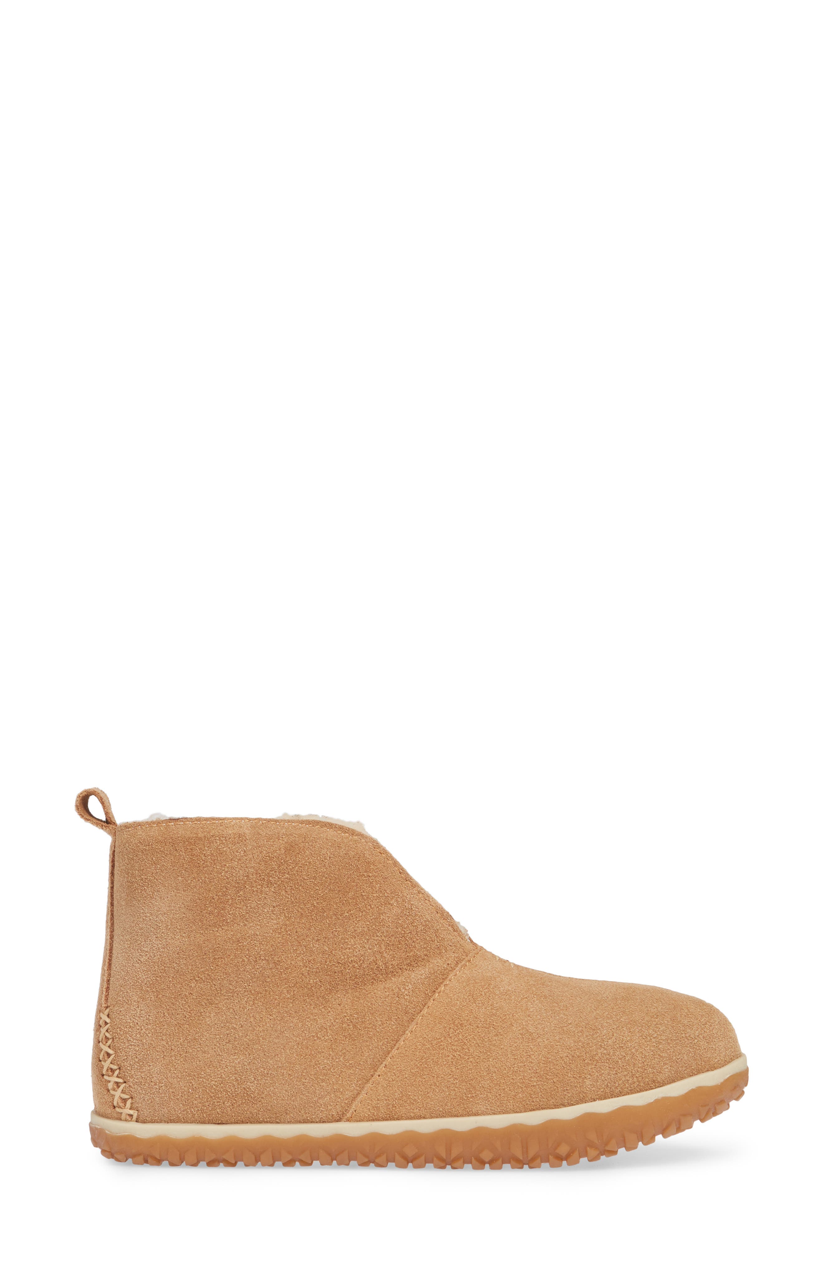 Minnetonka Tucson Bootie with Faux Fur Lining, Alternate, color, Cinnamon Suede