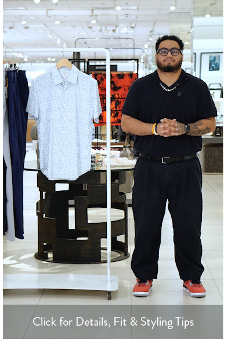Tech Slim Fit Floral Performance Short Sleeve Button-Up Shirt video