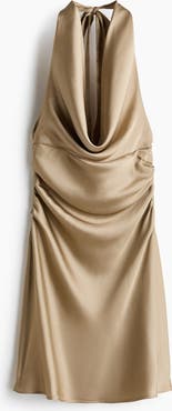 H&M Halterneck Satin Dress