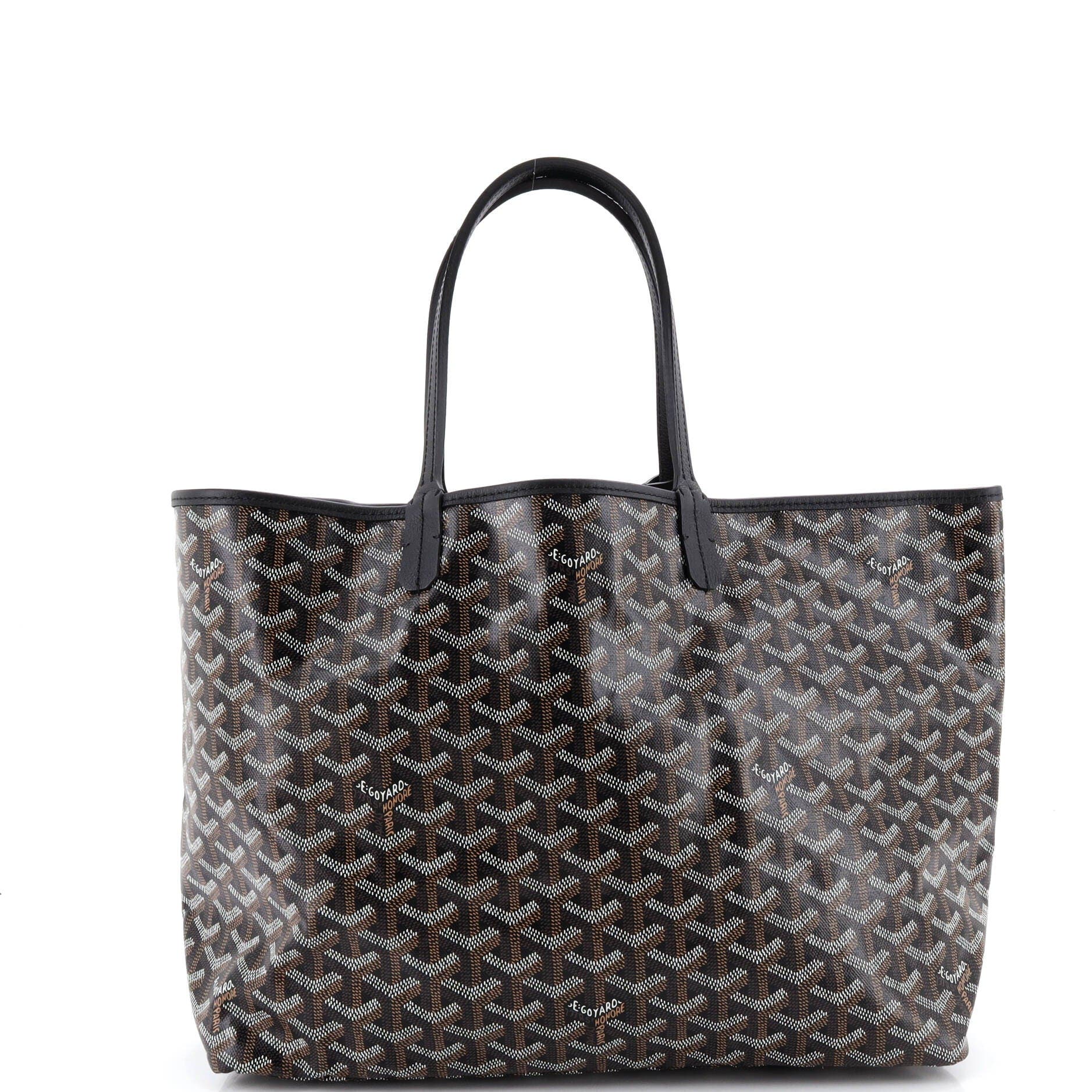 Pre-Owned Goyard Saint Louis Tote Coated Canvas PM, Main, color, Black