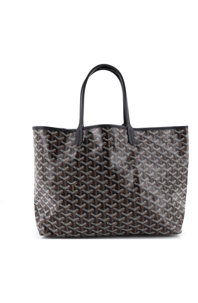 Pre-Owned Goyard Saint Louis Tote Coated Canvas PM, Main, color, Black