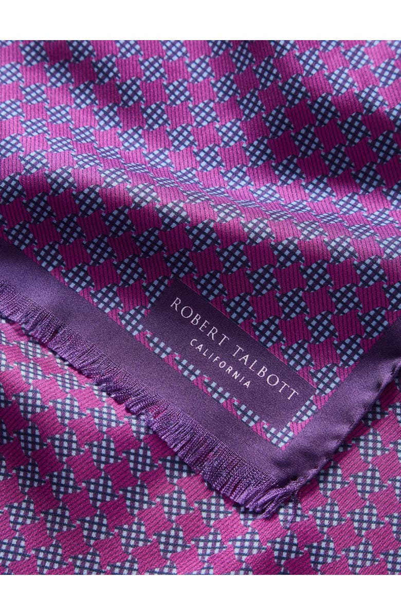 Robert Talbott Niven Houndstooth Scarf, Alternate, color, Purple