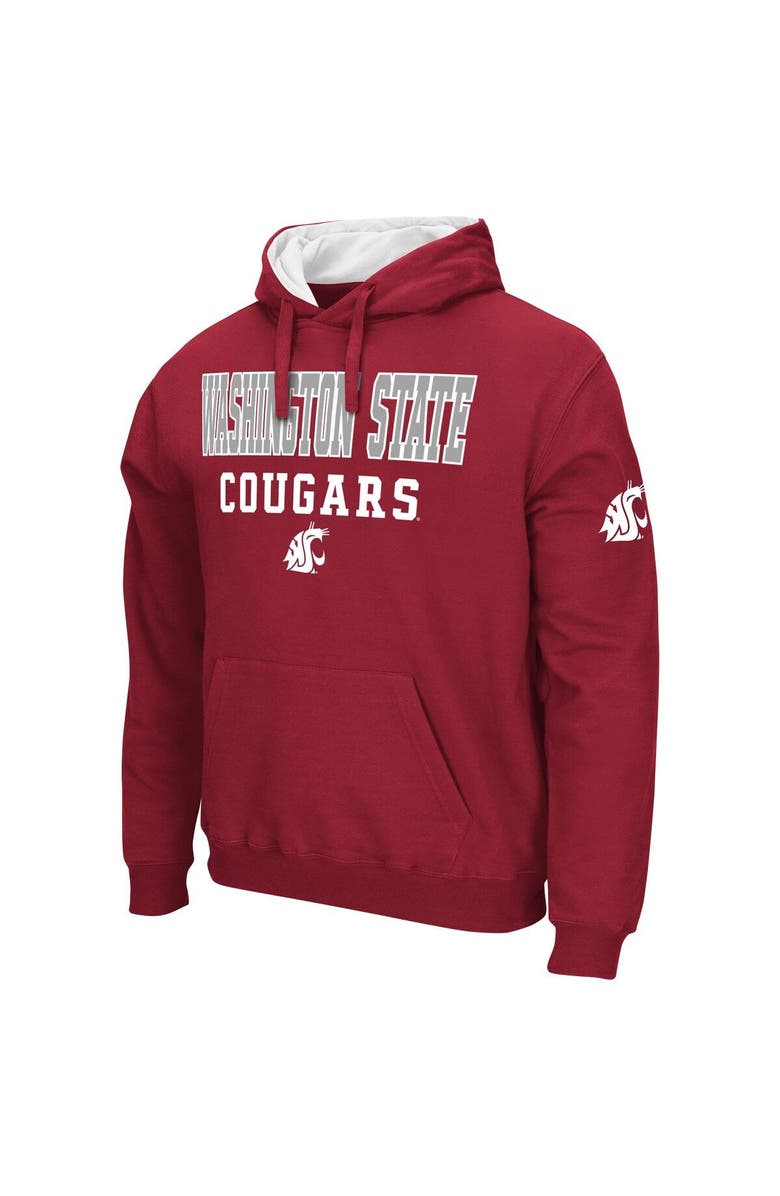 COLOSSEUM Men's Colosseum Crimson Washington State Cougars Sunrise Pullover Hoodie, Alternate, color,
