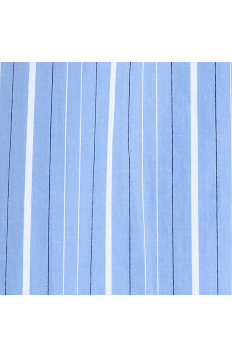 COS Striped Short-sleeved Cotton Shirt Dress, Alternate, color, Blue / Striped