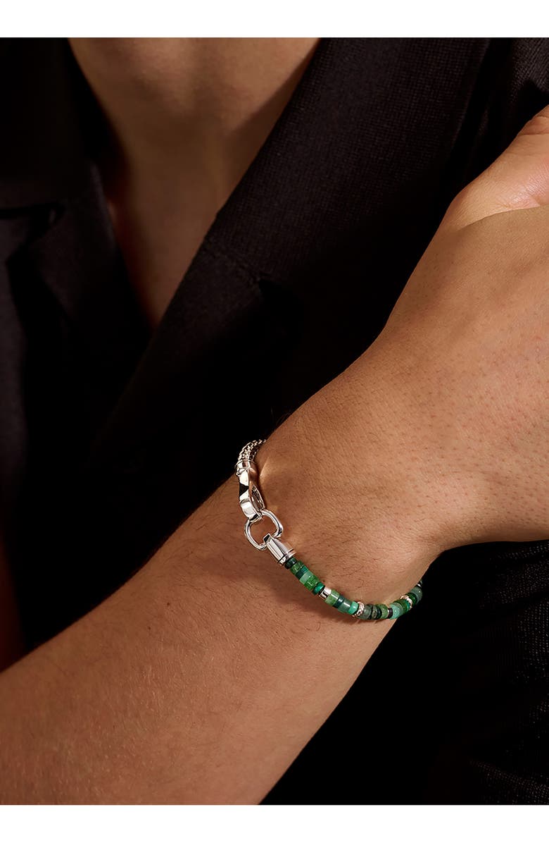John Hardy Heishi Chain Bracelet, Sterling Silver, Stones, Alternate, color, Silver