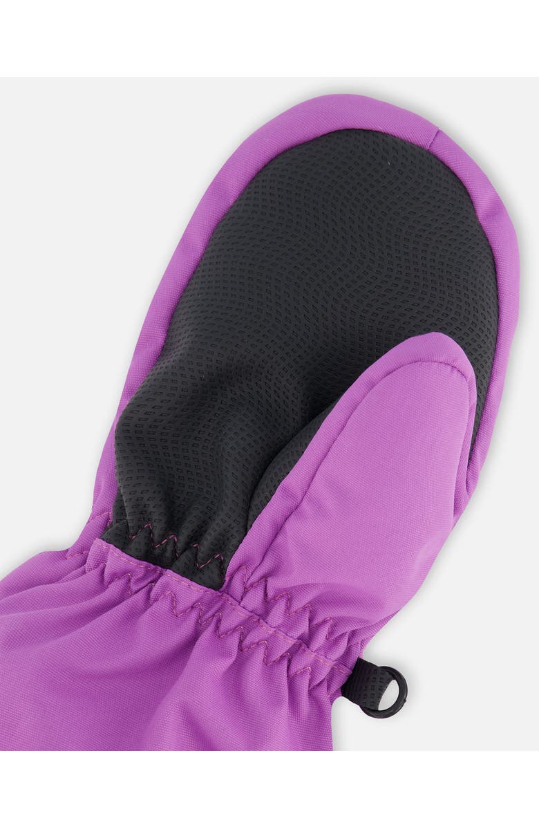 Deux par Deux Little Girl's Solid Mittens Purple, Alternate, color, 