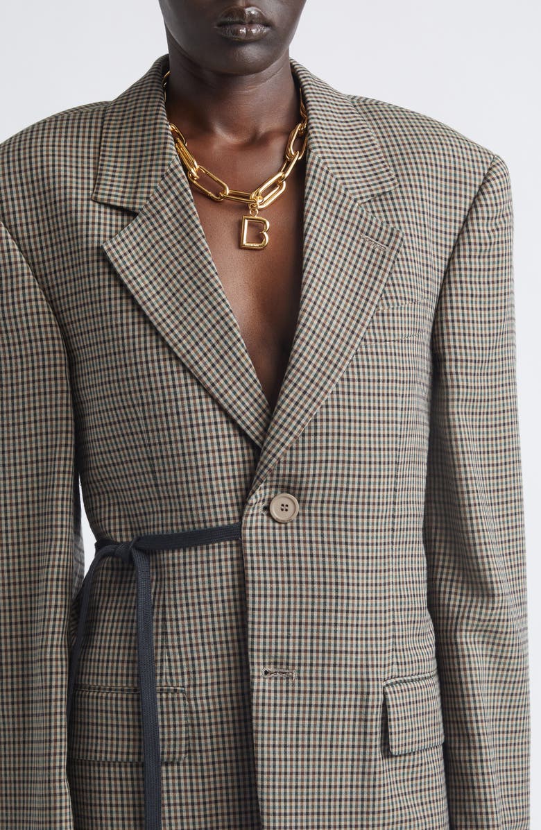 Balenciaga 'B' Link Pendant Collar Necklace, Alternate, color, Archive Shiny Gold
