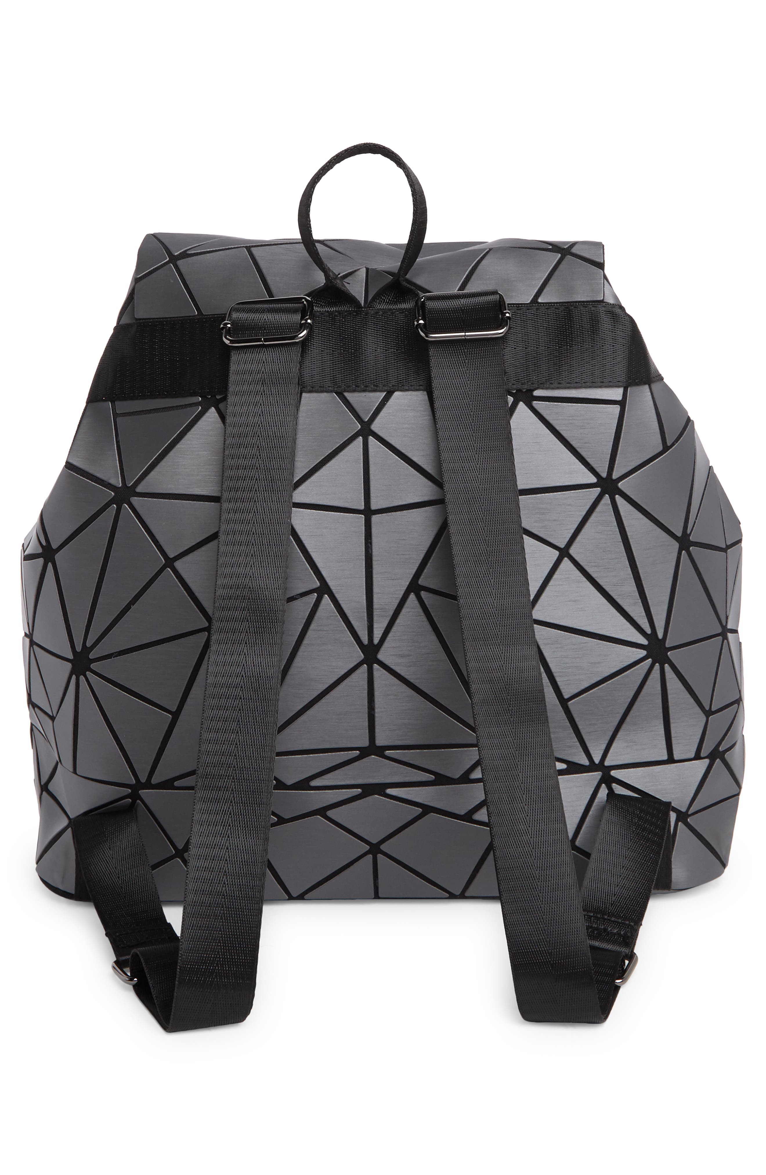 Slanted Triangle Backpack, Alternate, color, MATTE CHARCOAL