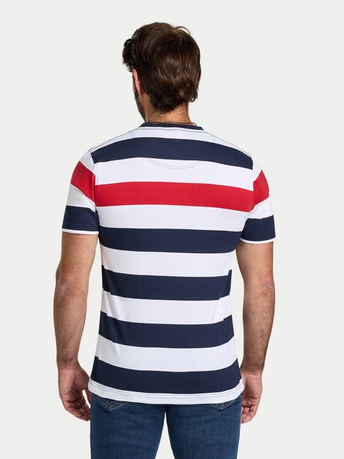 Raging Bull Contrast Chest Stripe T-shirt In Multi