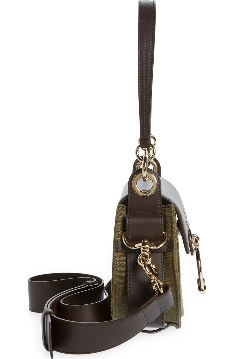 Chloé Small Tess Linen & Leather Crossbody Bag, Alternate, color,