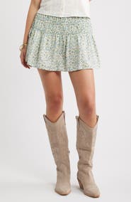 BP. Drop Waist Flare Cotton Skort
