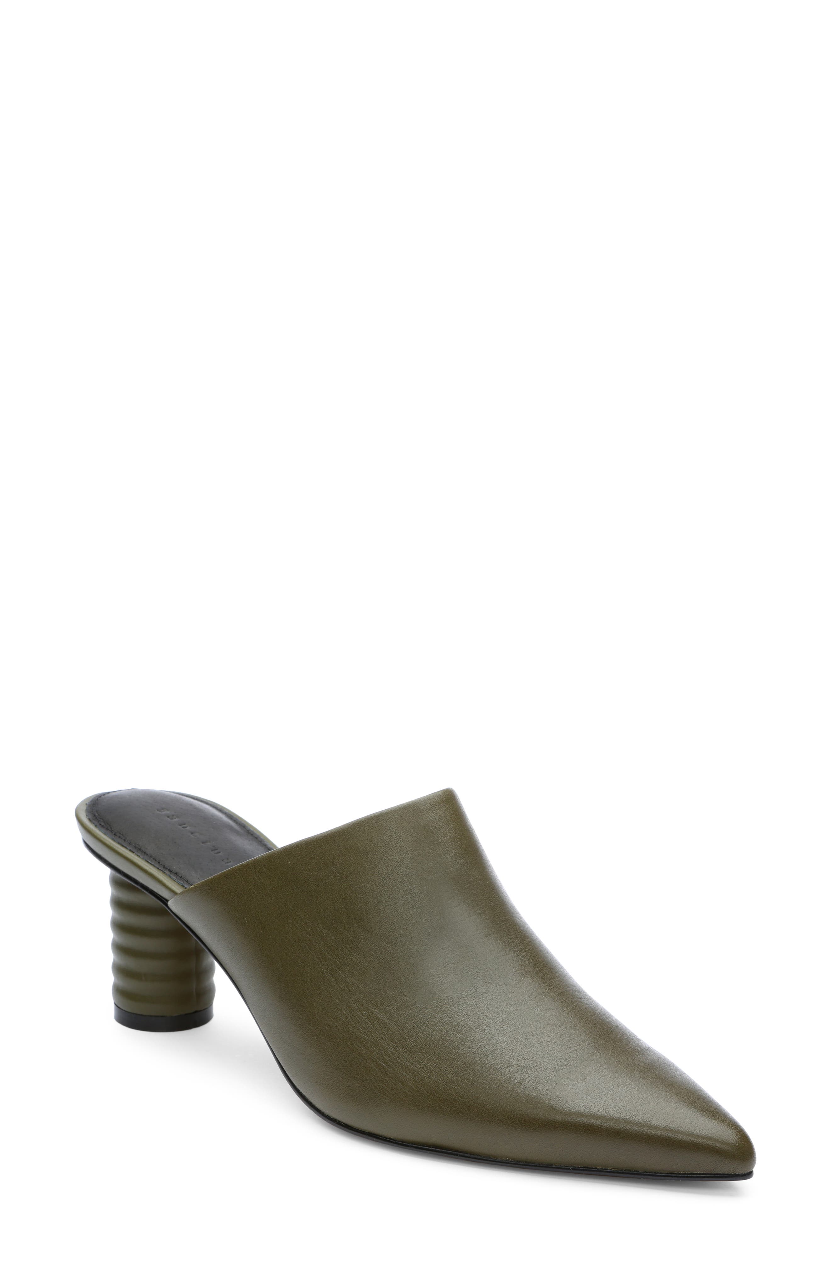 Swag Pointed Toe Mule, Main, color, OLIVE OIL
