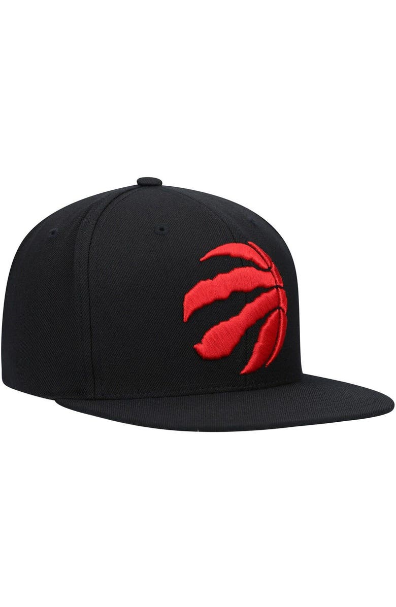 Mitchell & Ness Men's Mitchell & Ness Black Toronto Raptors Team Ground Snapback Hat, Alternate, color,