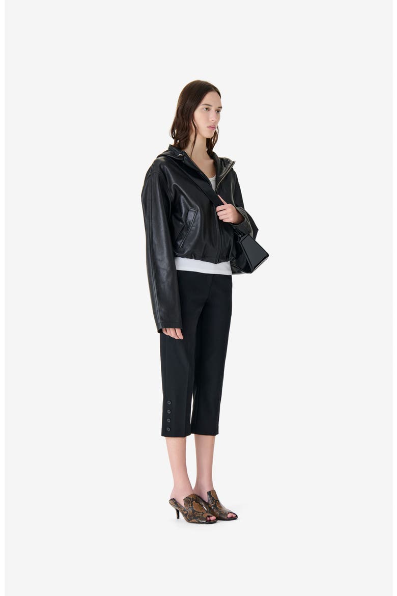 Tulum Leather Jacket, Alternate, color, Black