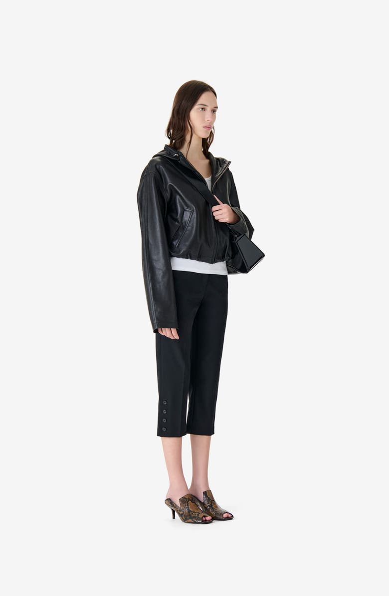 IRO Tulum Leather Jacket, Alternate, color, Black