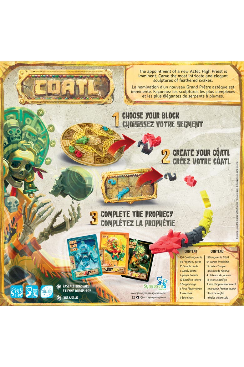 Coatl, Strategy Board Game, 1-4 Players, Alternate, color, Multicolored