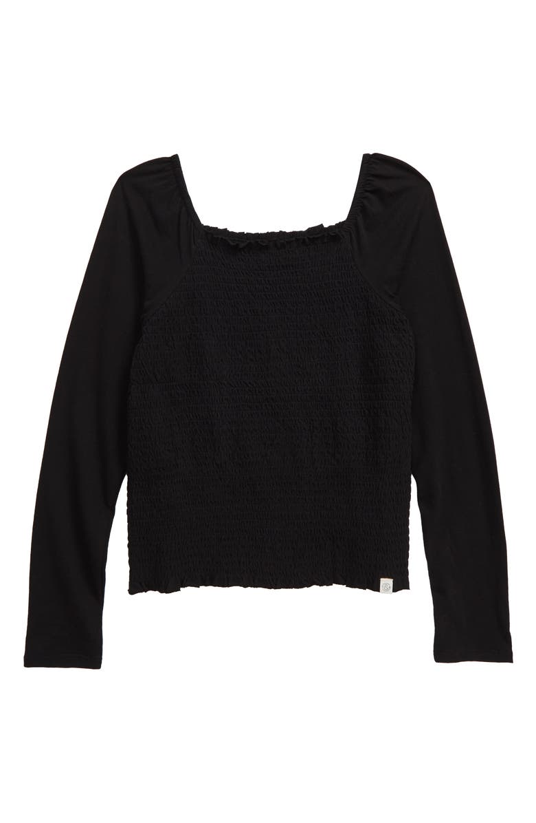 Treasure & Bond Puff Sleeve Smocked Top, Main, color, 